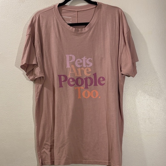 good hYOUman Tops - good hYOUman Pink Tee - Pets Are People Too